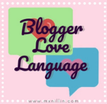 Mini graphic for blogger love language meme.